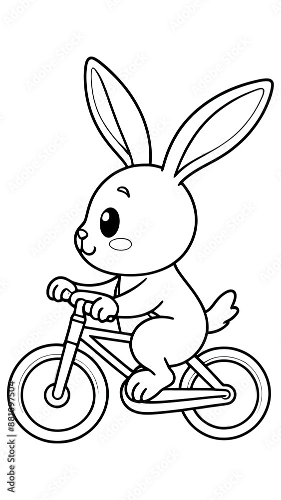 Obraz premium bunny on a bike