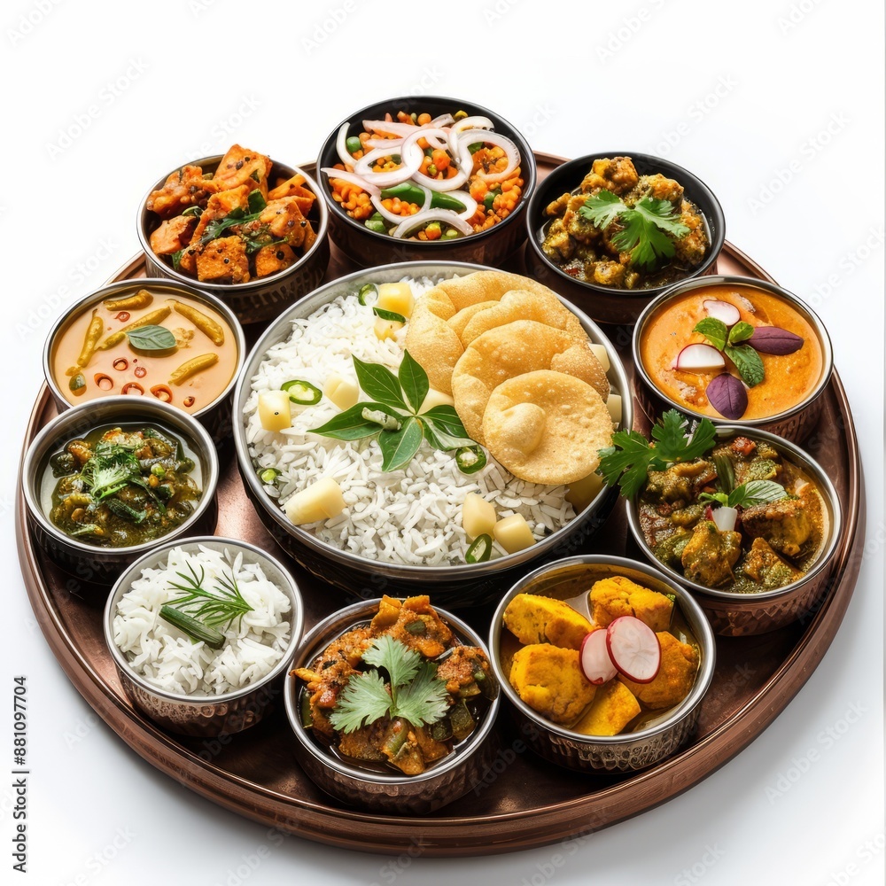 Indian south Indian food on white background Indian south Indian food on white background