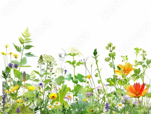 meadow with flowers photo