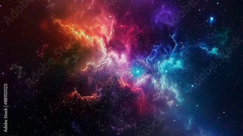 colorful background, space and nebula.