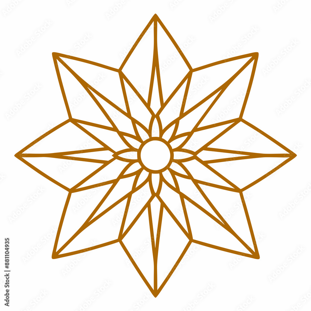 Obraz premium modern-simple-geometric-vector-line-art-mandala