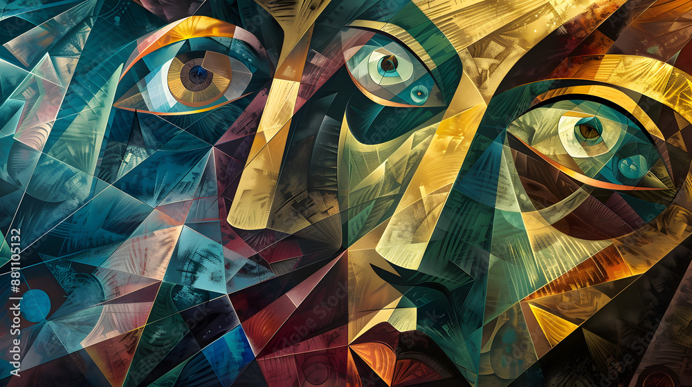 Obraz premium &nbsp;human face and abstract&nbsp;