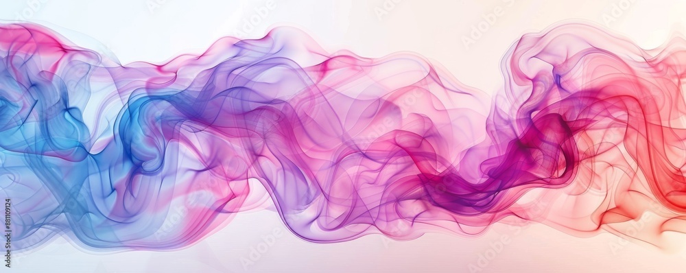 Fototapeta premium Colorful abstract smoke background with vibrant pink, blue, and red hues