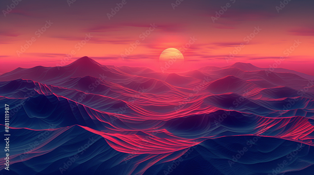 sunset in the mountains sunset in the mountains