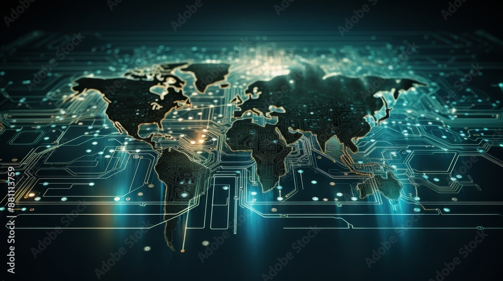 Global tech network mapping computing and ai connectivity with electronic circuits Global tech network mapping computing and ai connectivity with electronic circuits