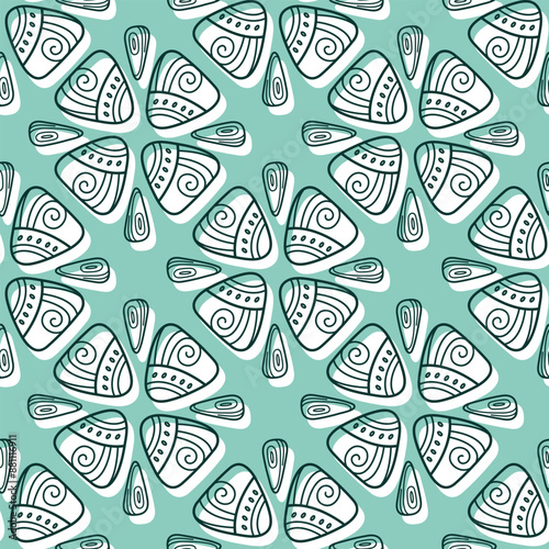 Seamless vector pattern with rocks. Abstract marine background. Good for textiles, wrapping paper, wallpaper.