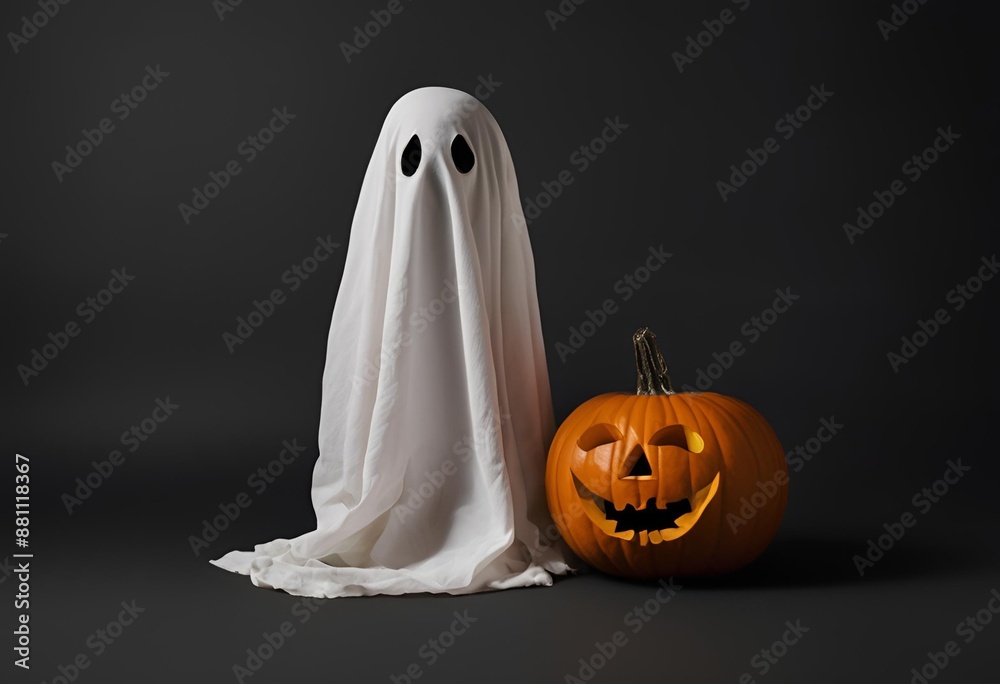 Cute Ghost Pumpkin Halloween