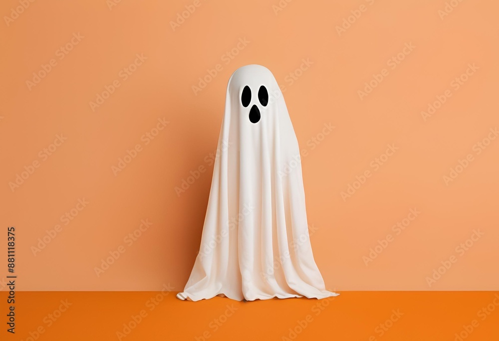 ghost on a orange background ghost on a orange background