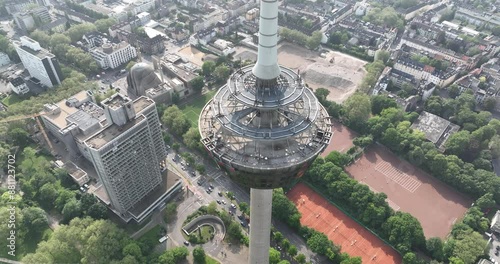 the Colonius tv tower at Cologne, Germany. Aerial city view. photo