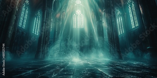 Gothic style with dark shadows and sharp contrasts