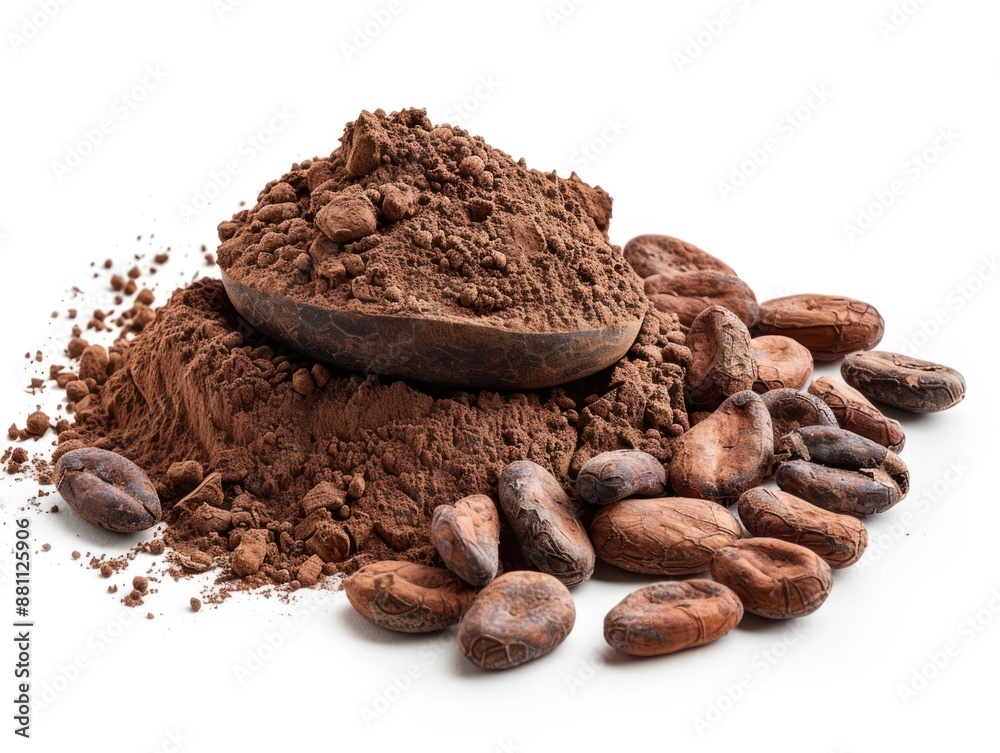 Cocoa Beans and Scoop Cocoa Beans and Scoop