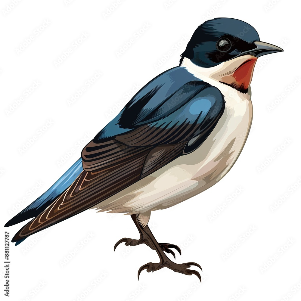 Fototapeta premium Swallow Classic fashion cartoon isolated whitebackground