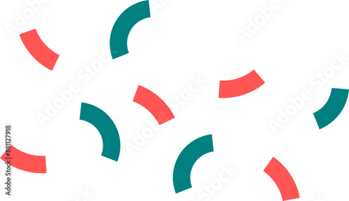 Curved Confetti Vector Graphic 