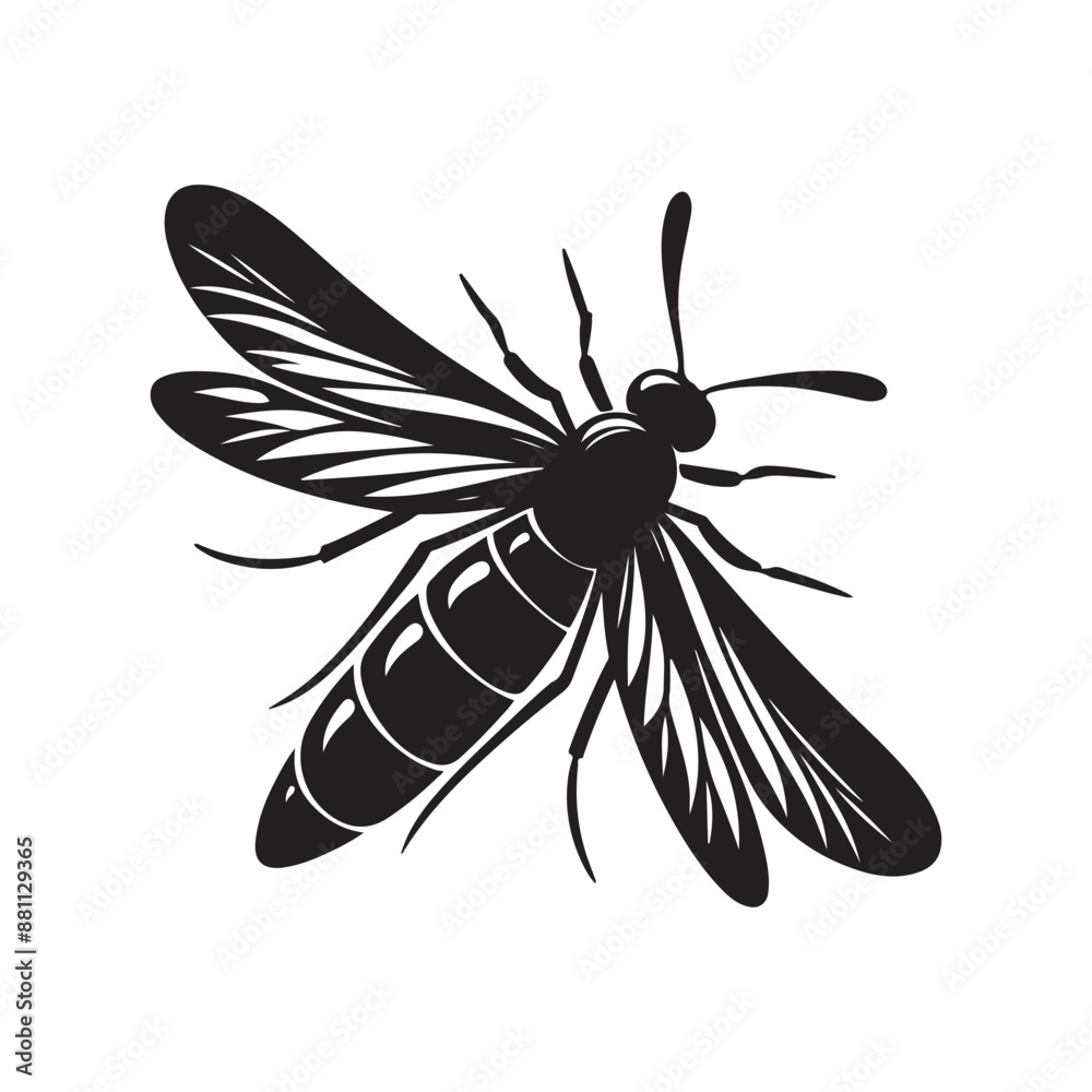 Firefly silhouette vector illustration Firefly silhouette vector illustration