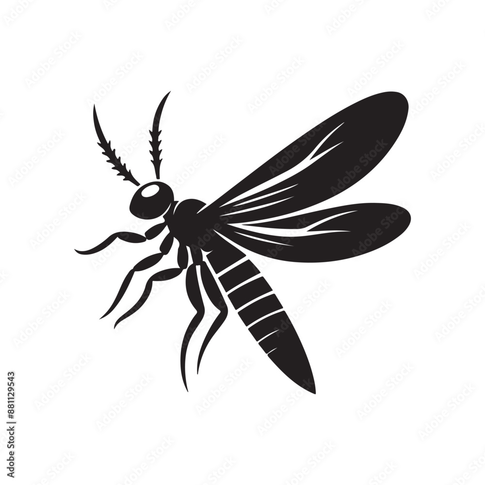 Firefly silhouette vector illustration Firefly silhouette vector illustration