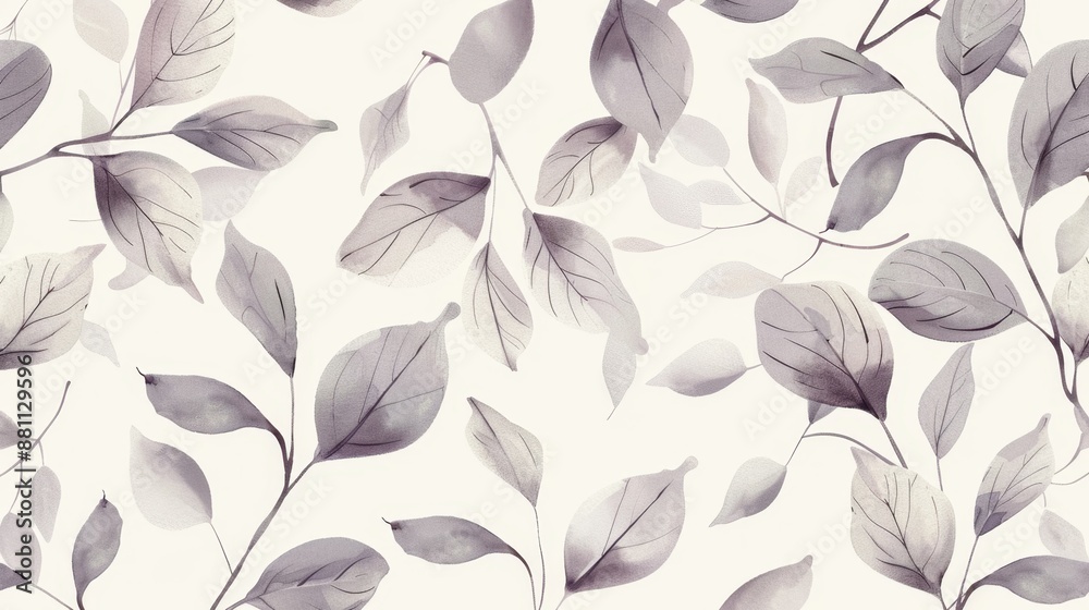 Elegant Monochrome Leaf Patterns for Serene Backgrounds Elegant Monochrome Leaf Patterns for Serene Backgrounds