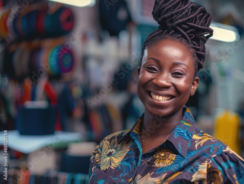 Woman with Dreadlocks Smiling