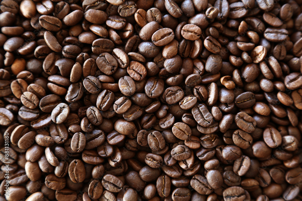 Close-up of roasted Arabica coffee beans Close-up of roasted Arabica coffee beans