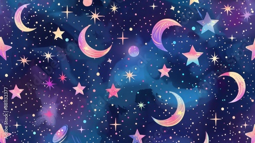 Cosmic Night Sky Pattern
