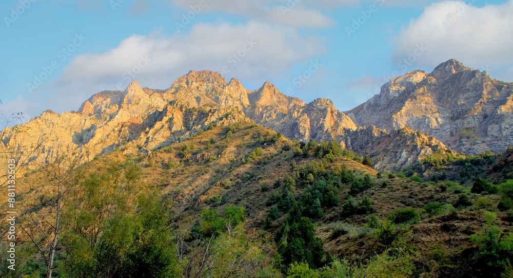 Uzbekistan mountain landscape. Foothills of the Pamirs. Uzbekistan mountain landscape. Foothills of the Pamirs.