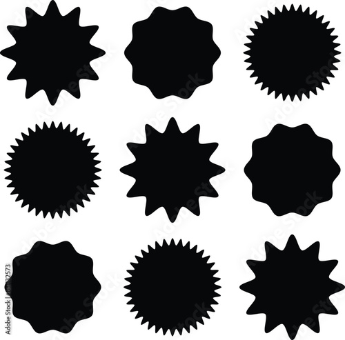 Set of  starburst, sunburst badges. Design elements - best for sale sticker, price tag, quality mark eps 10.