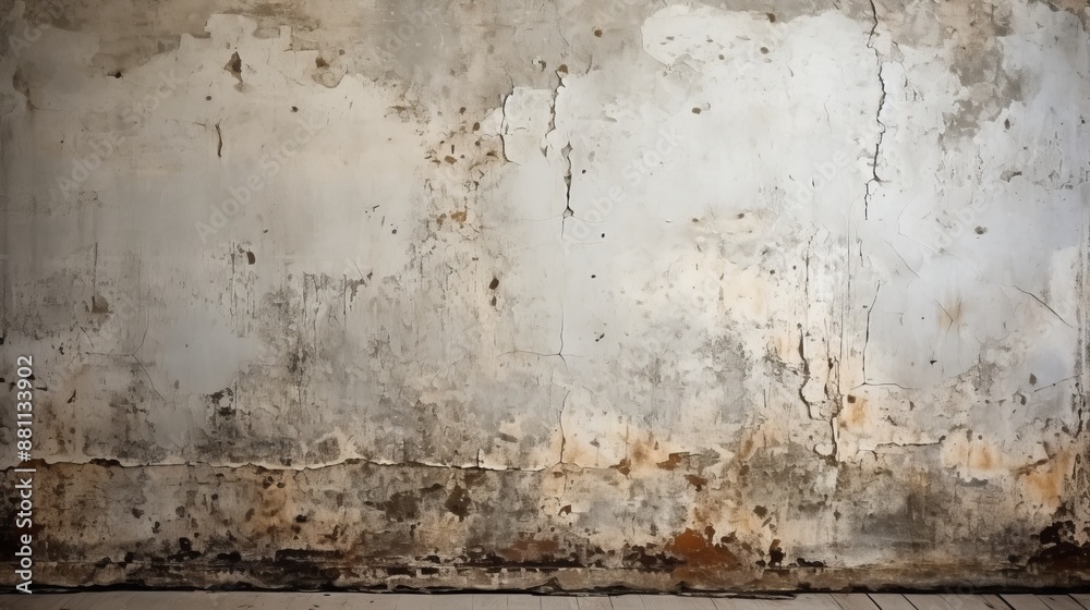 Obraz premium Gritty concrete wall with distressed cement background and weathered grey texture for a vintage look