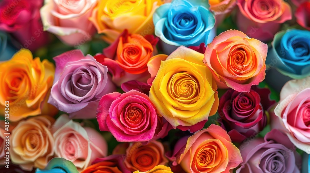 Multicolored roses bouquet as a backdrop Multicolored roses bouquet as a backdrop