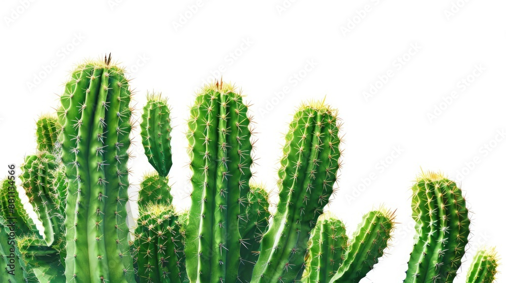 Cactus with prickly spines blank area Cactus with prickly spines blank area