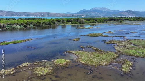 Wallpaper Mural Lagoon landform water and algae colors Kune lagoon landscape Albania. Torontodigital.ca