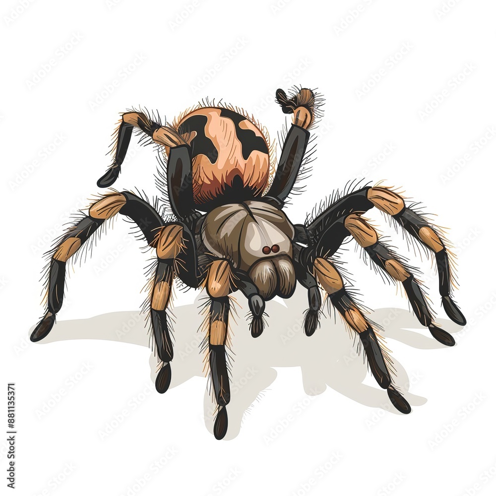 Tarantula Edgy fashion cartoon isolated whitebackground Tarantula Edgy fashion cartoon isolated whitebackground