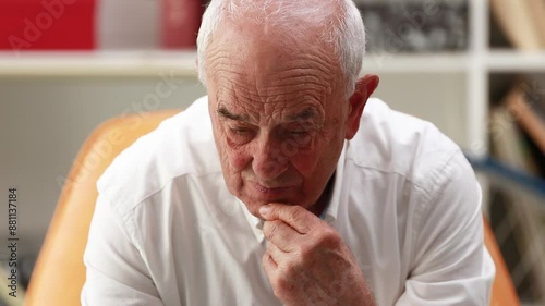 Wallpaper Mural senior man 80s thinking worried Torontodigital.ca