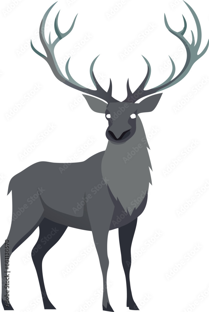 Fototapeta premium Silhouette of a deer in forest