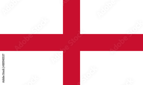 Red and white flag with cross of England. Illustration made July 11th, 2024, Zurich, Switzerland.