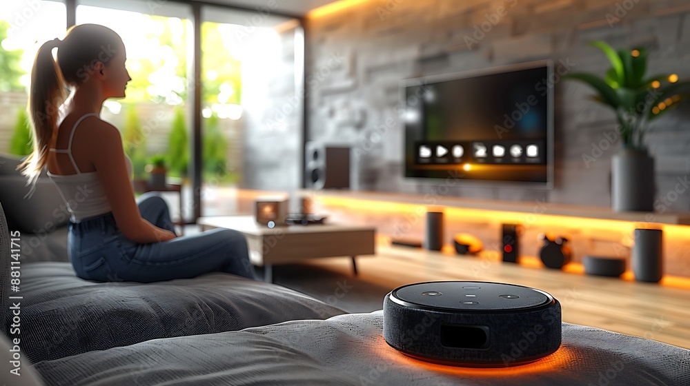Modern smart home with devices Modern smart home with devices