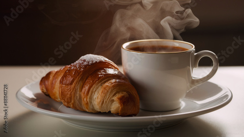 croissant and coffee