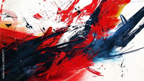 Abstract Expressionist Color Explosion Artwork