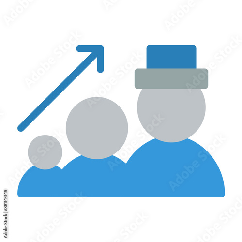 nursing icon color or logo illustration flat color blue style