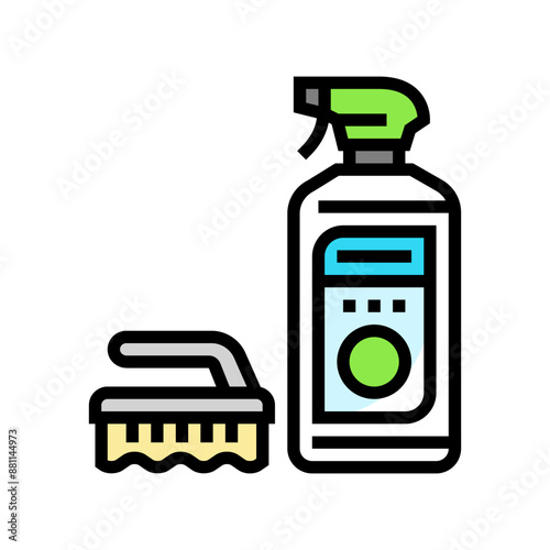 textile cleaning dry color icon vector. textile cleaning dry sign. isolated symbol illustration