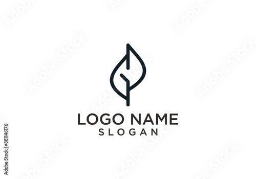 The GP organic letter logo vector consists of a simple and modern and minimalist leaf shape