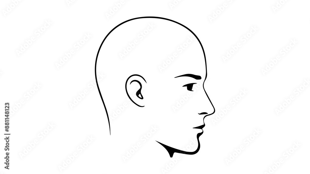 outline of a person face from side outline of a person face from side
