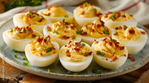 Wallpaper Mural Gourmet Deviled Eggs with Paprika Garnish. Southern Deviled Eggs Torontodigital.ca
