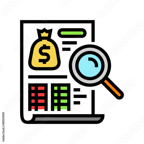 financial savings analysis energy color icon vector. financial savings analysis energy sign. isolated symbol illustration