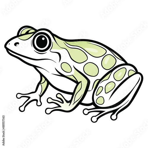 frog line art, isolated on a white background