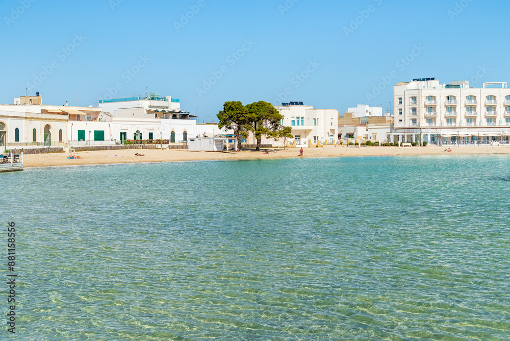 Fototapeta premium Porto Cesareo seaside resort on the Ionian sea in Puglia, province of Lecce, Italy