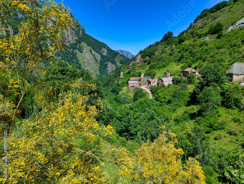 La Llamera village, Somiedo Natural Park and Biosphere Reserve, Asturias, Spain photo