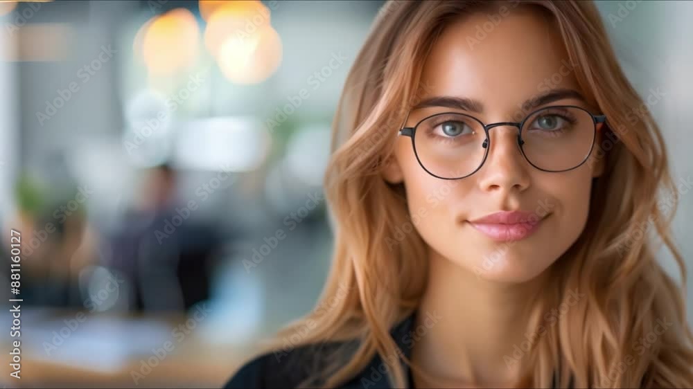 A Young Female Bank Manager Engaged in an Office Meeting. Concept Business meeting, Leadership, Young professional, Office environment, Financial industry A Young Female Bank Manager Engaged in an Office Meeting. Concept Business meeting, Leadership, Young professional, Office environment, Financial industry