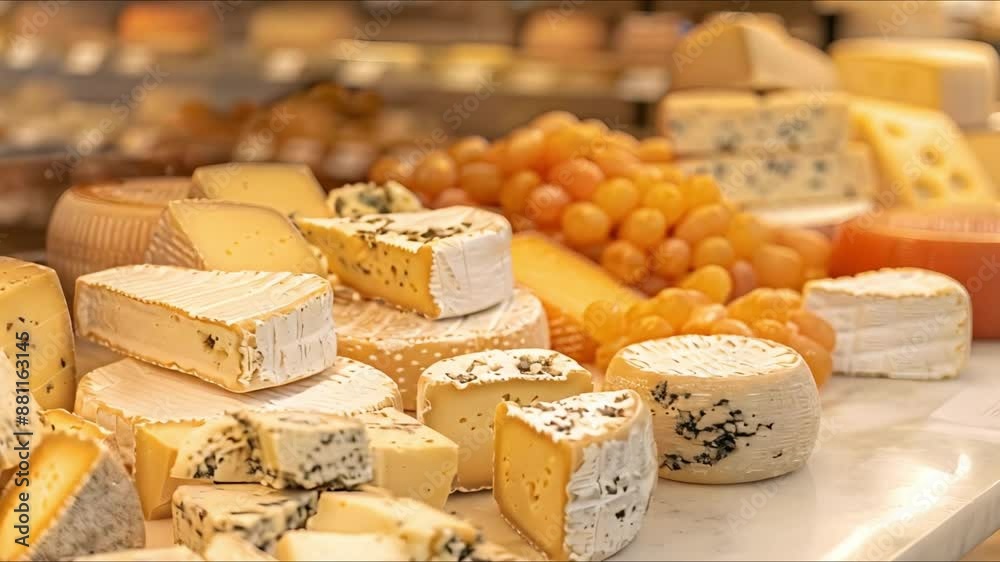 Assorted cheeses like parmesan camembert cheddar mozzarella and brie in store. Concept Cheese Variety, Specialty Cheeses, Gourmet Products, Delicatessen Items Assorted cheeses like parmesan camembert cheddar mozzarella and brie in store. Concept Cheese Variety, Specialty Cheeses, Gourmet Products, Delicatessen Items