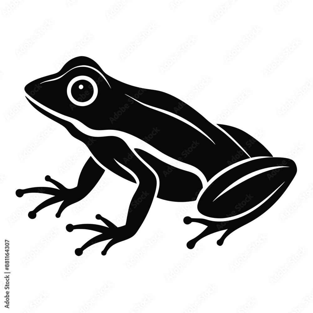 frog silhouette isolated on a white background frog silhouette isolated on a white background