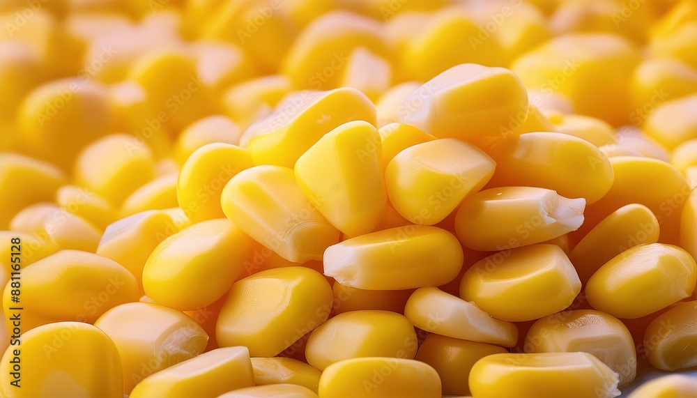 Fresh Yellow Sweet Corn Kernels Close-up Fresh Yellow Sweet Corn Kernels Close-up