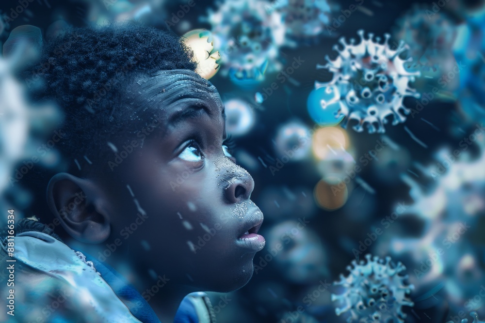 Young man fear his eyes stands amidst health crisis. Young man exhibits dread observing tense crowd crisis. This image allegorizes vulnerability and uncertainty faced societal disruptions. Young man fear his eyes stands amidst health crisis. Young man exhibits dread observing tense crowd crisis. This image allegorizes vulnerability and uncertainty faced societal disruptions.